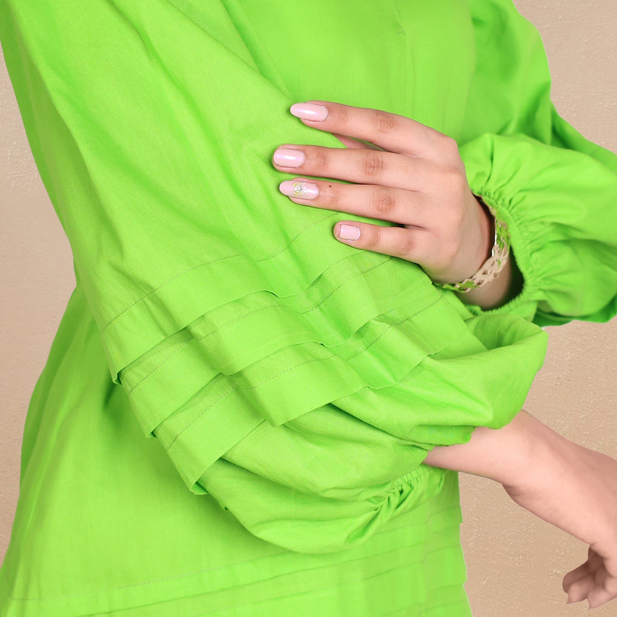 Candy Green Flare Dress