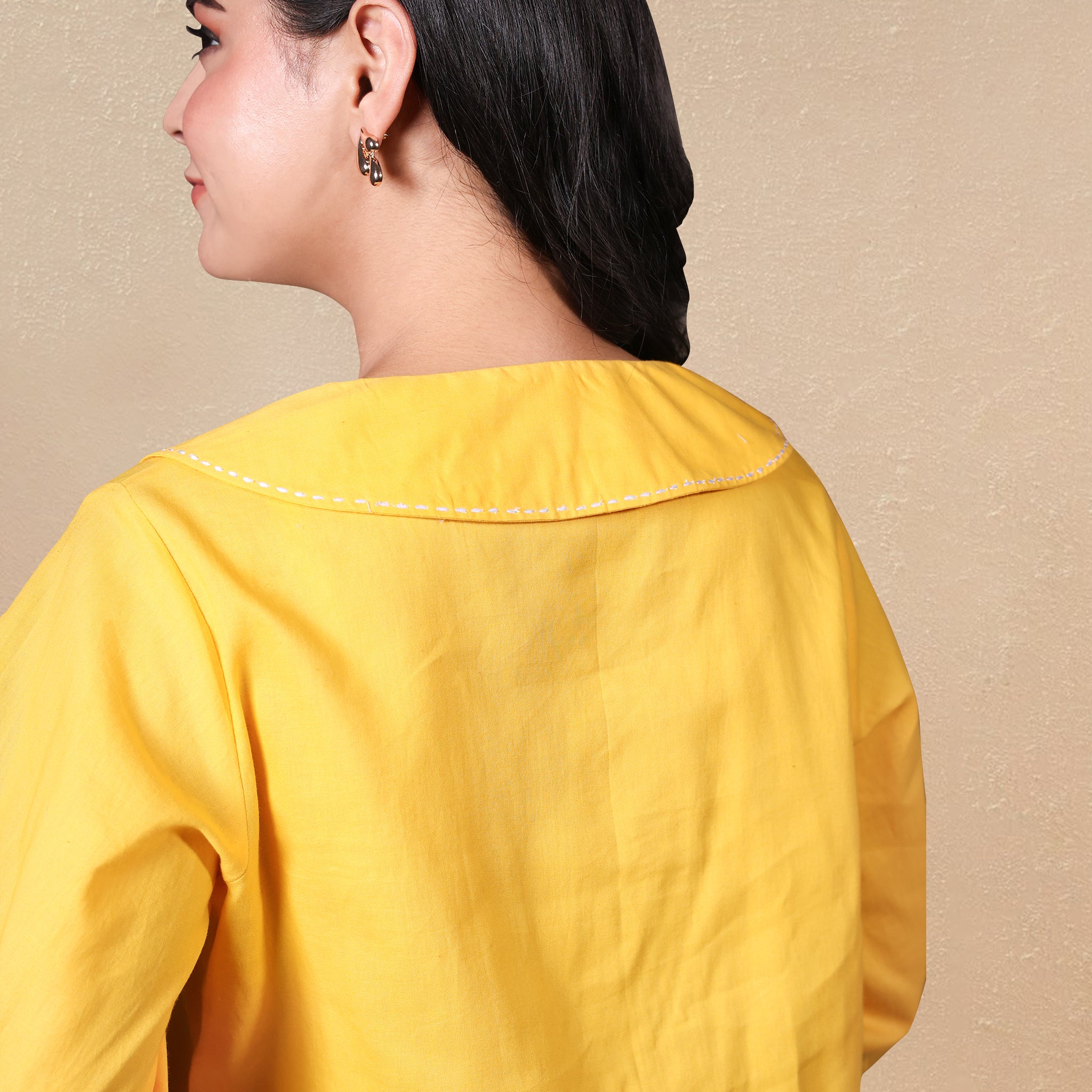 Candy Yellow Sunny Bloom Poplin Shirt