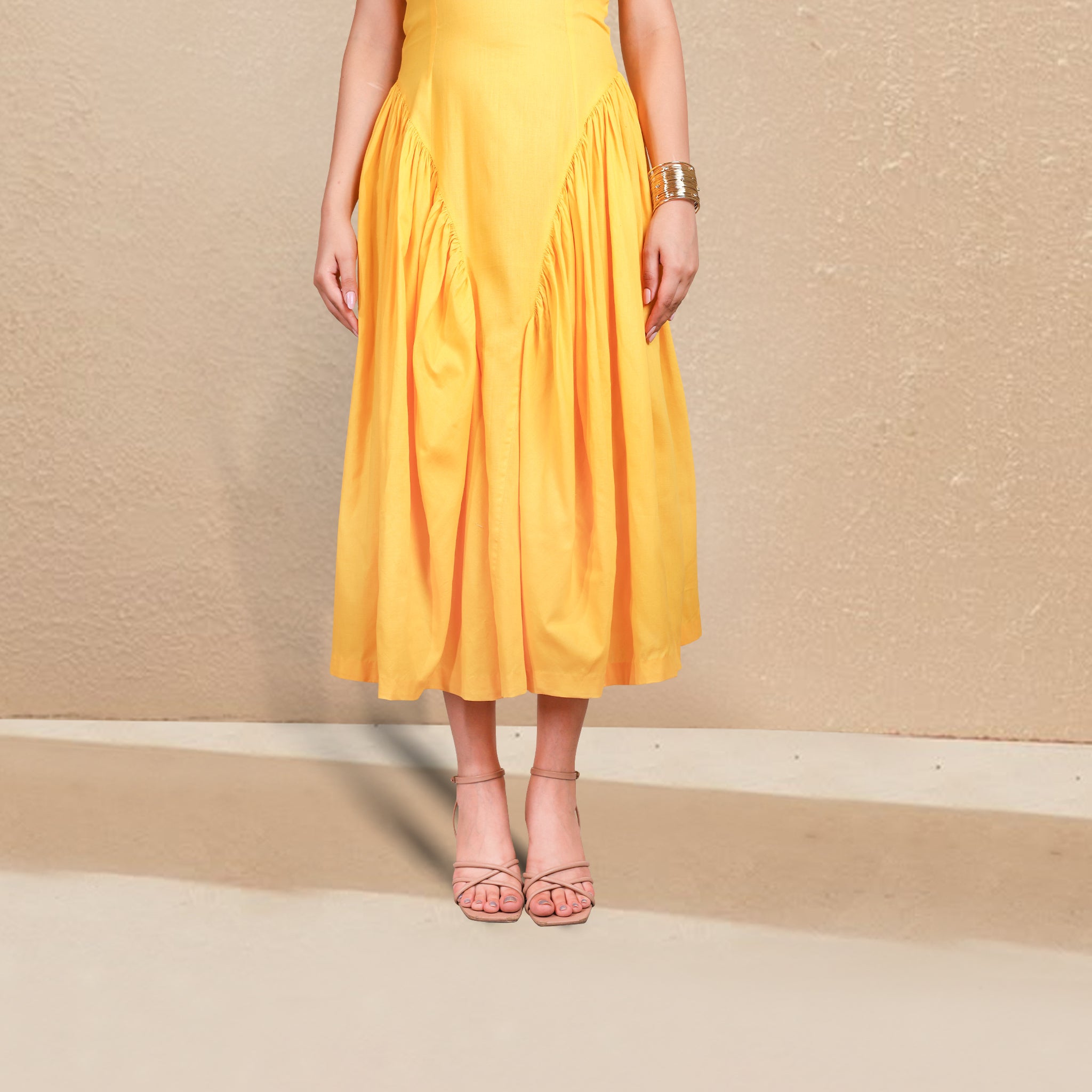 Candy Yellow Halter Dress