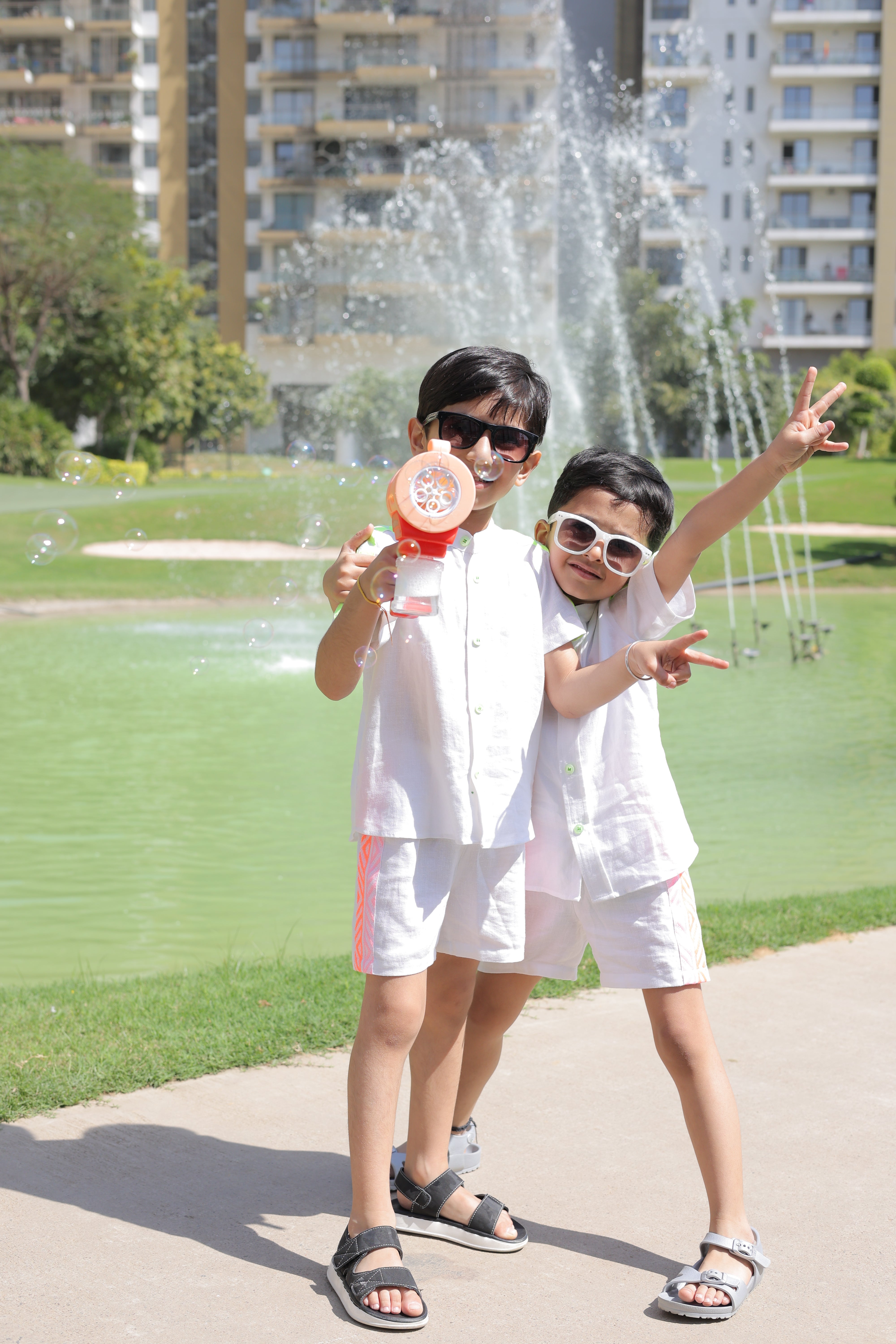 Neon Pop Linen Co-ord Set