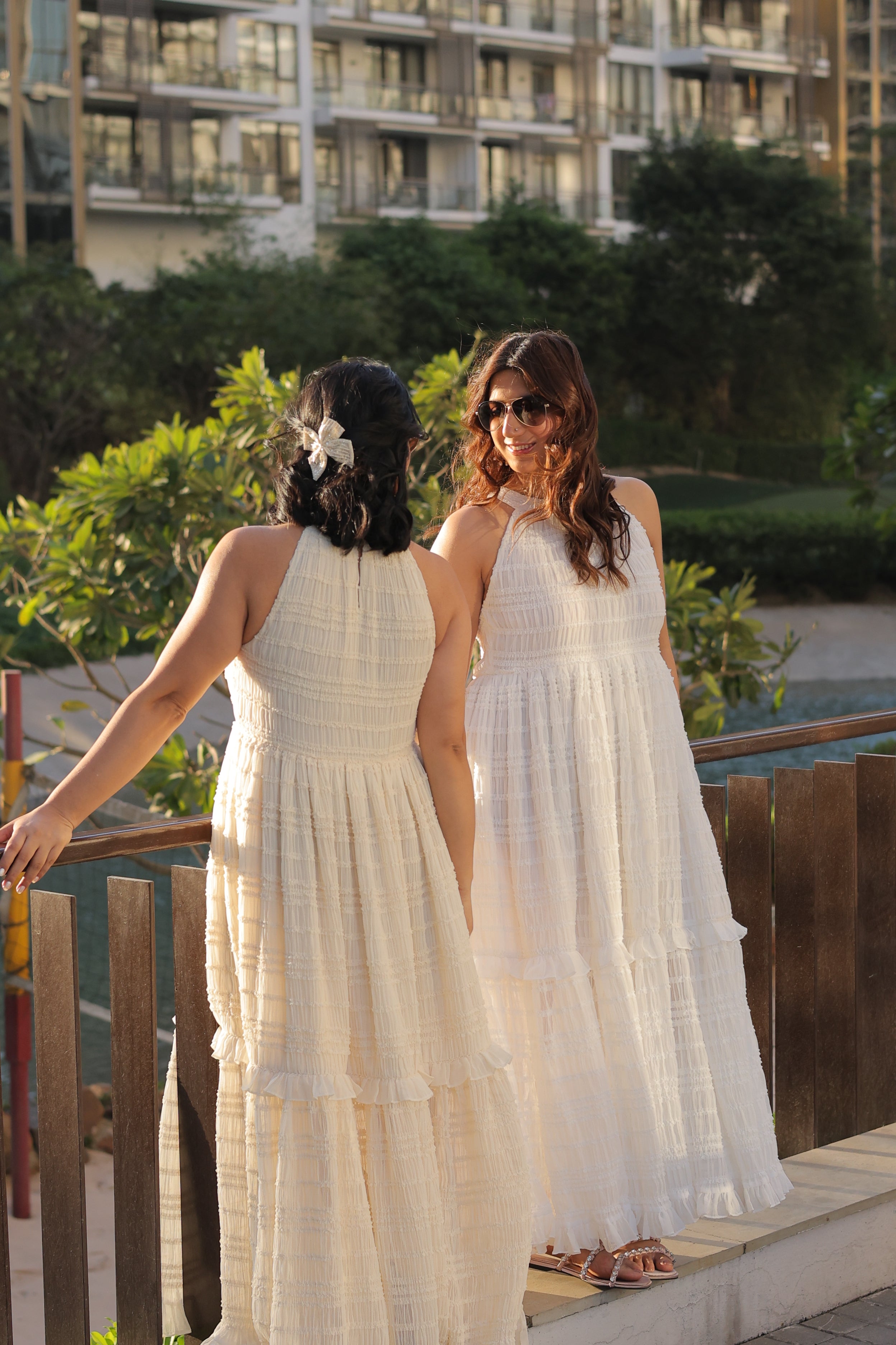 Ruched Georgette Maxi Dress