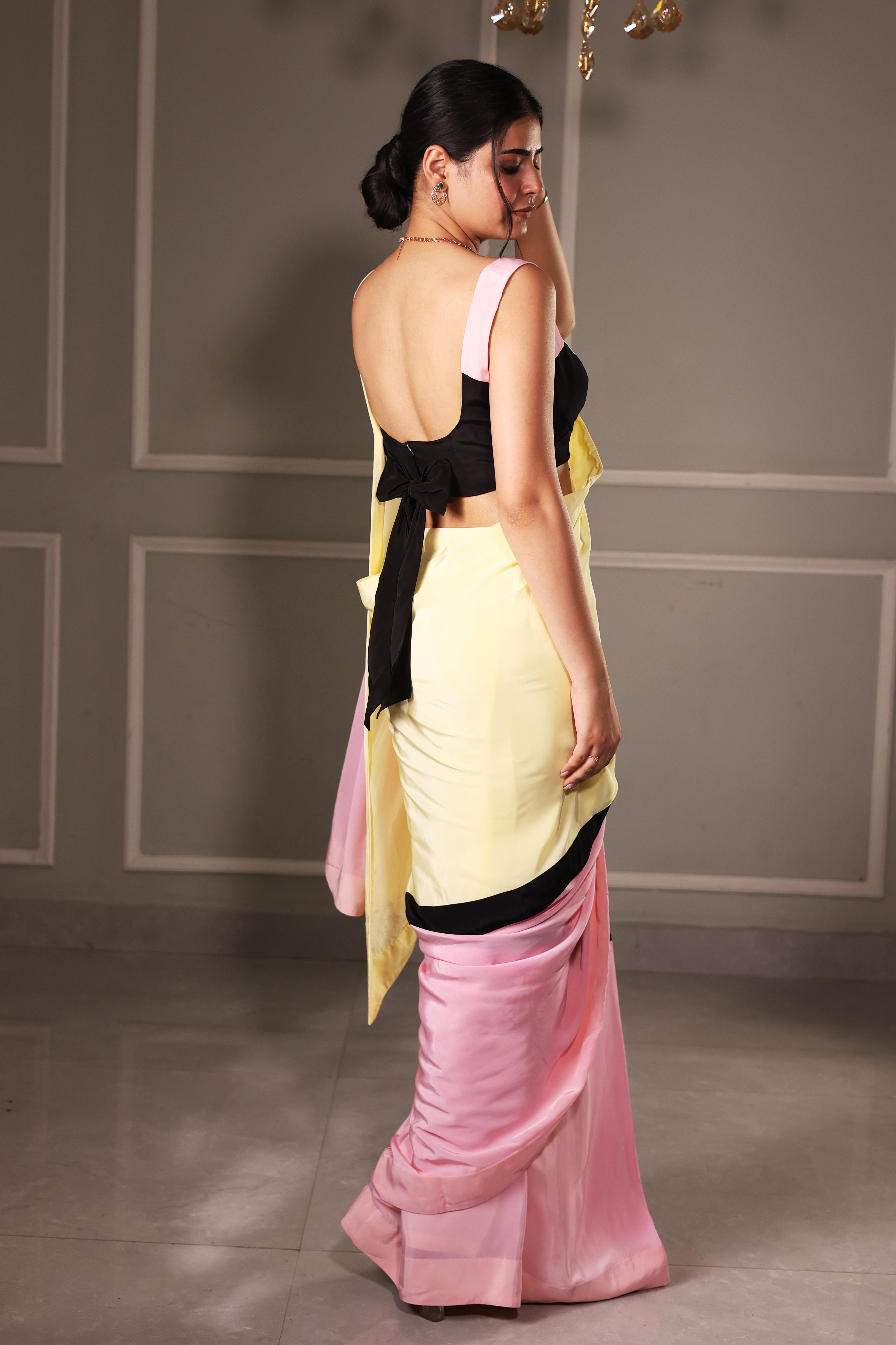 The Sunshine Color Block Saree