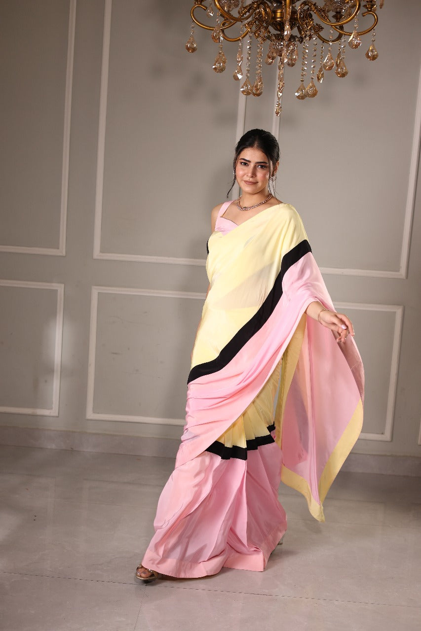 The Sunshine Color Block Saree